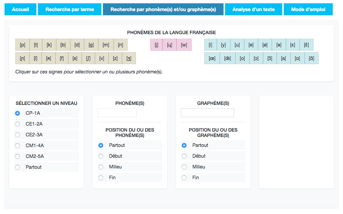 ÉOLE Éditions Retz - Recherche à partir des phonèmes