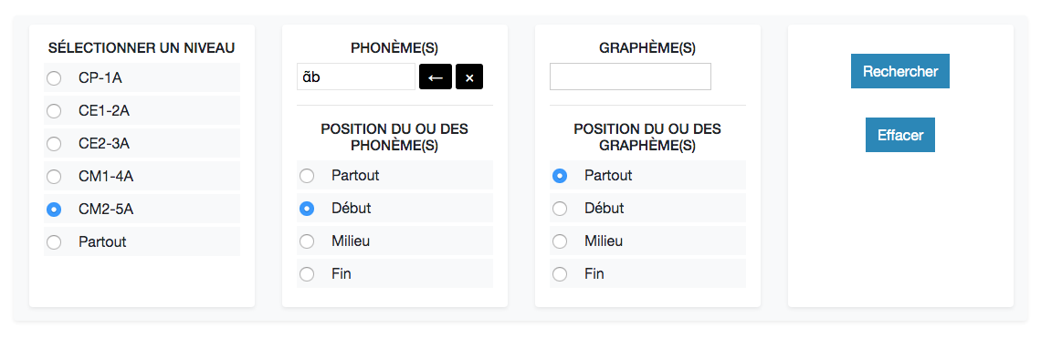 ÉOLE Éditions Retz - Recherche à partir des phonèmes / graphèmes